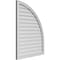 Ekena Millwork Quarter Round Top Right Surface Mount PVC Gable Vent w/ 2"W x 1-1/2"P Brickmould Frame, 32"W x 42"H GVPQR32X4202SN - alternate 4